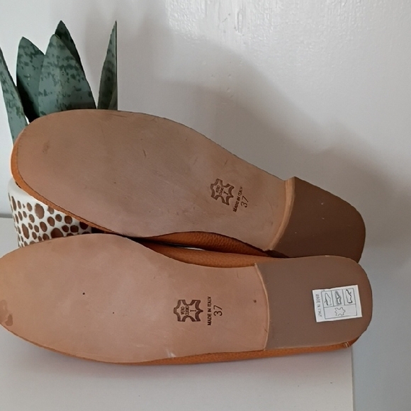Sugar Womens Tan Leather Loafers Made In Italy Size 37 Size 6.5 Women's - Picture 8 of 11